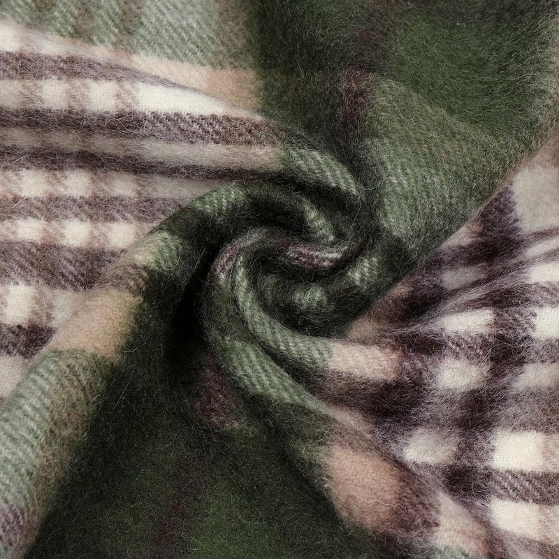 SKNSOFT Winter Wool Plaid Scarf for Men,Women Fashion Tartan Wrap Checkered Scarves - Image 3